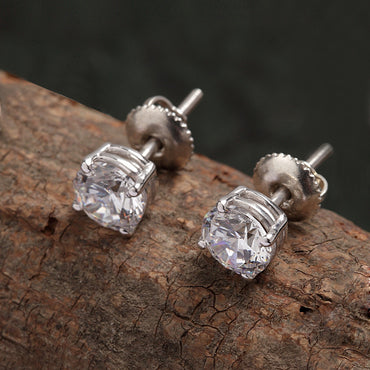 Silver 6.5 mm Earring