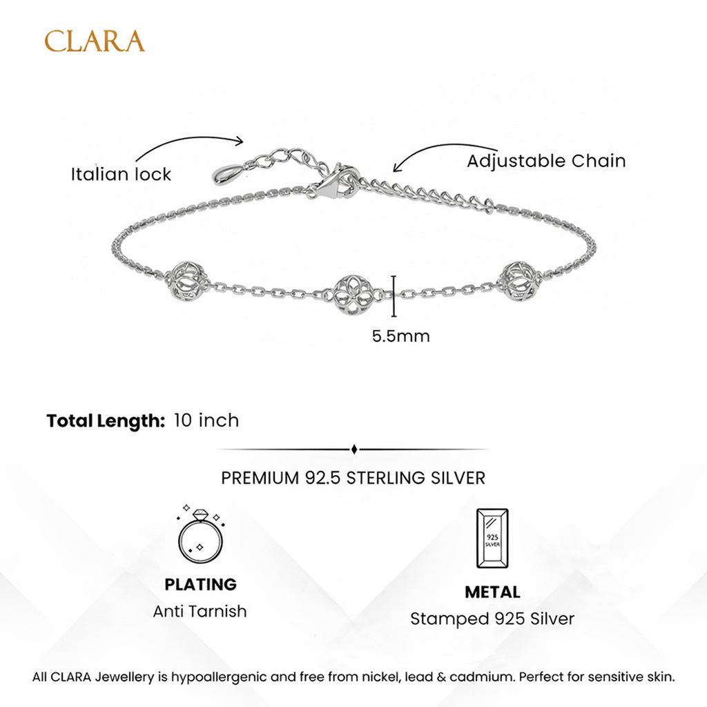 Silver Ball Anklet Payal (Single)