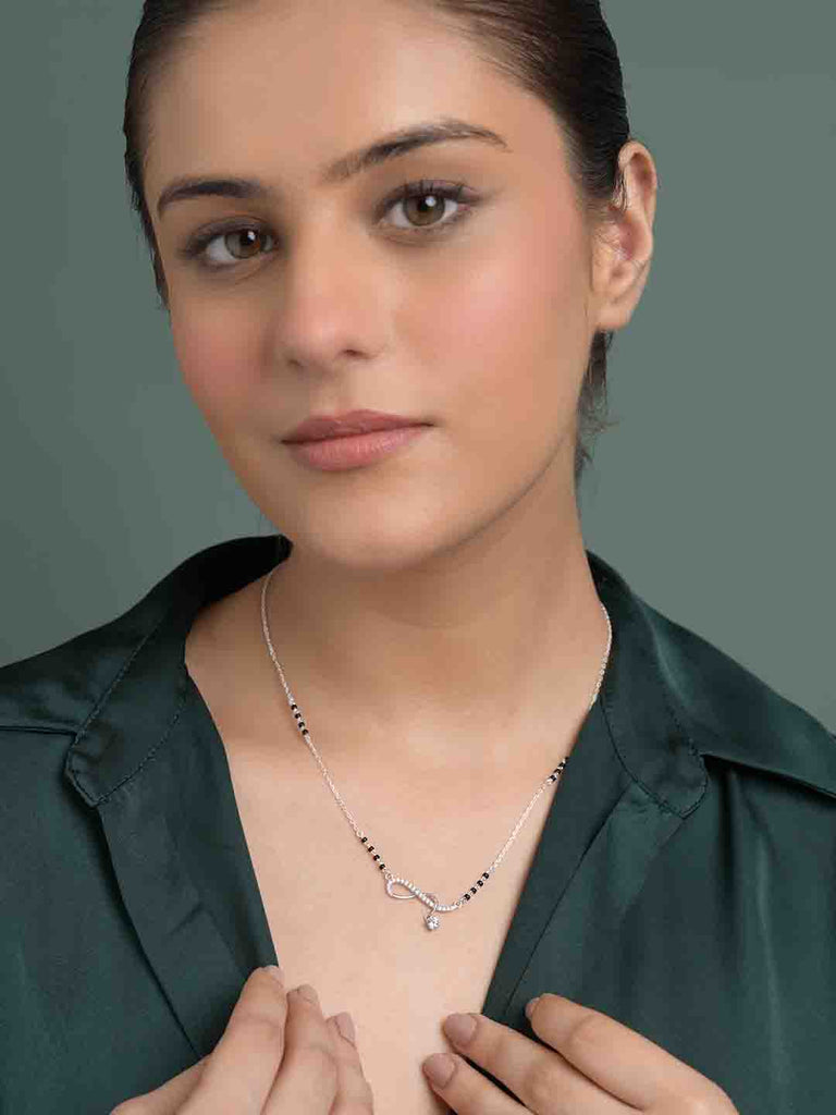Silver Twisted Infinity Mangalsutra