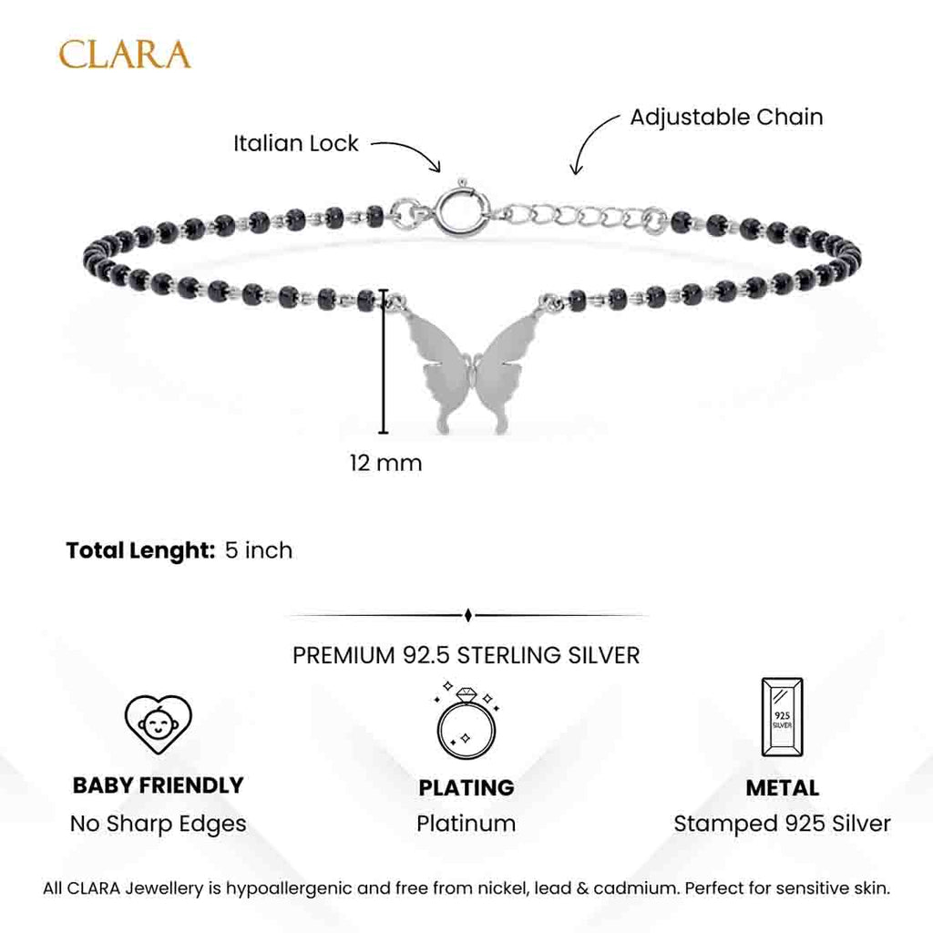 Silver Baby Nazariya Kids Butterfly Bracelet