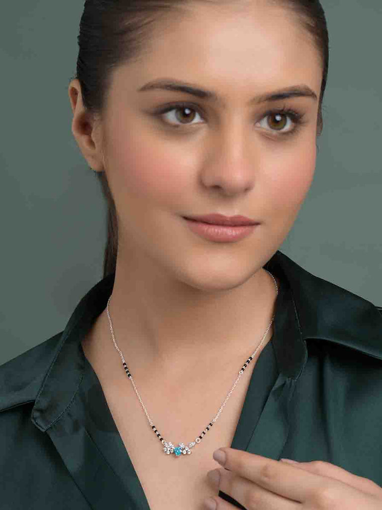 Silver Wamika Heart Solitaire Mangalsutra