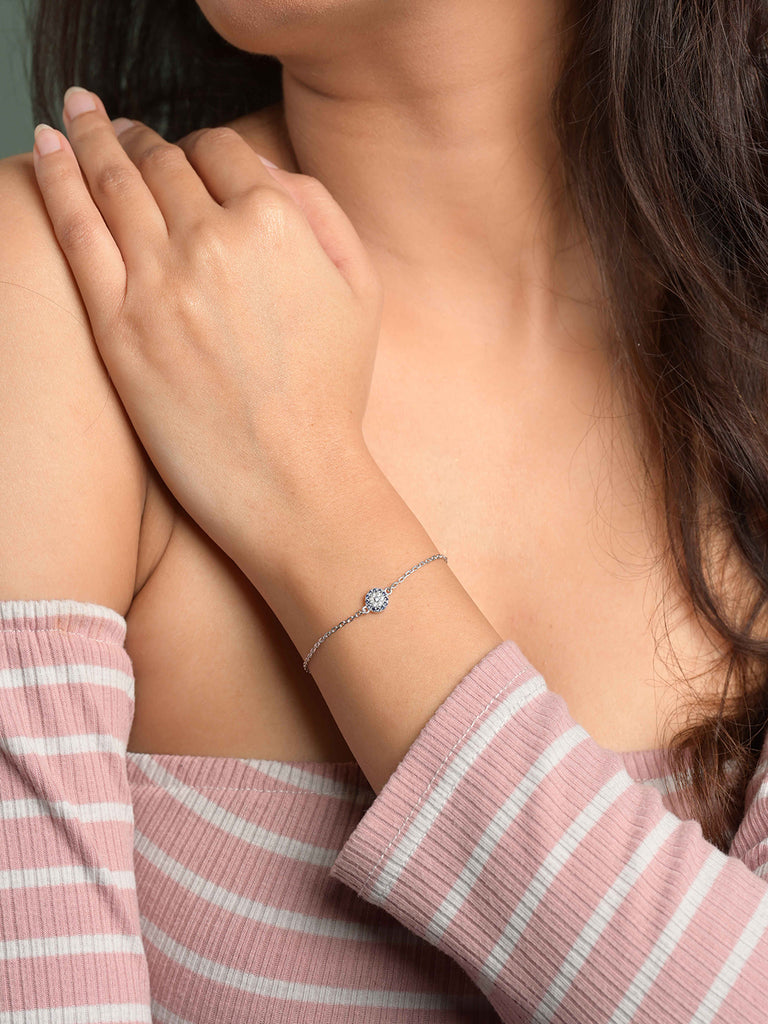 Silver Verona Evil Eye Bracelet