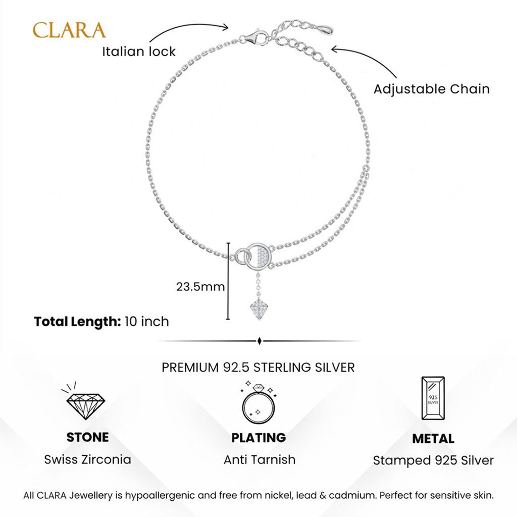 Silver Dharini Anklet Payal (Single)