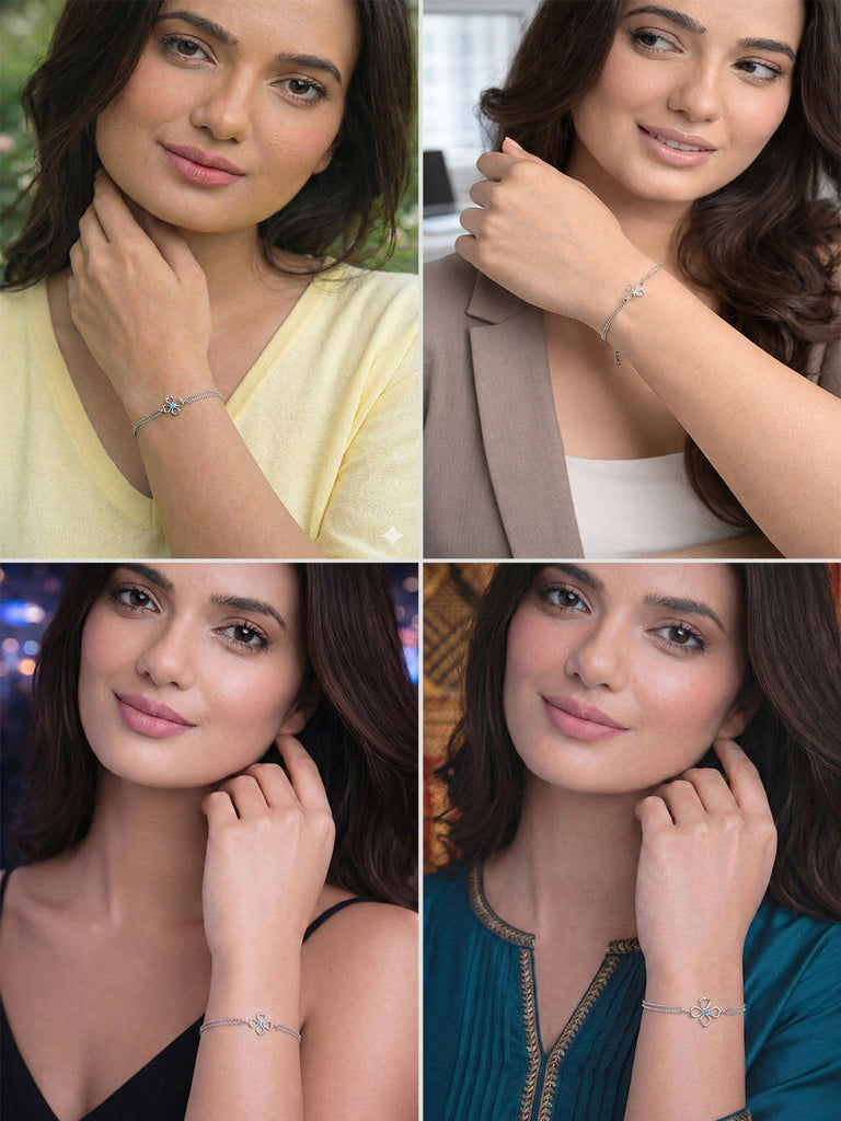 Silver Enea Double Chain Bracelet