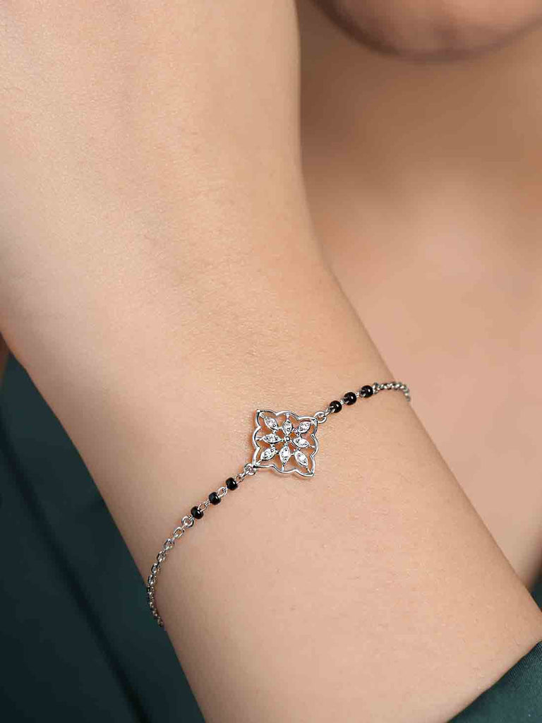 Silver Tashi Mangalsutra Bracelet