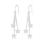 Silver Marley Star Long Earrings