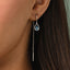 Silver Droplet Sui Dhaga Threader Earrings