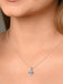 CLARA 925 Sterling Silver Belen Pendant Chain Necklace 