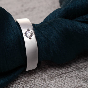 CLARA Pure 925 Sterling Silver Classic Adjustable Ring Gift for Men and Boys