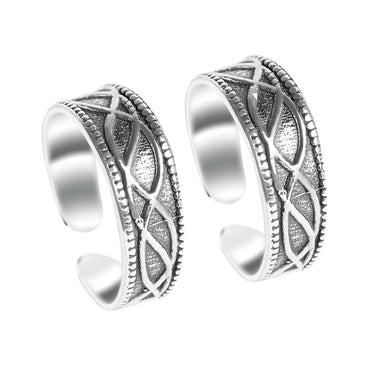 CLARA 925 Sterling Silver Irka Toe Rings Pair 