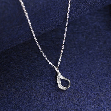Silver Raindrop Pendant Chain 