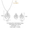 CLARA 925 Sterling Silver Nusa Pendant Earring Chain Jewellery Set 