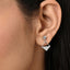 Silver Zeta Square Earrings