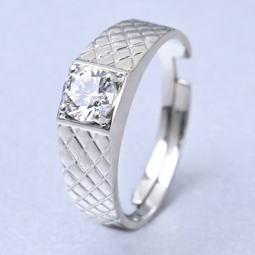 CLARA Real 925 Sterling Silver Cross Band Ring 