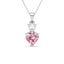 Silver Two Hearts Pendant Chain 