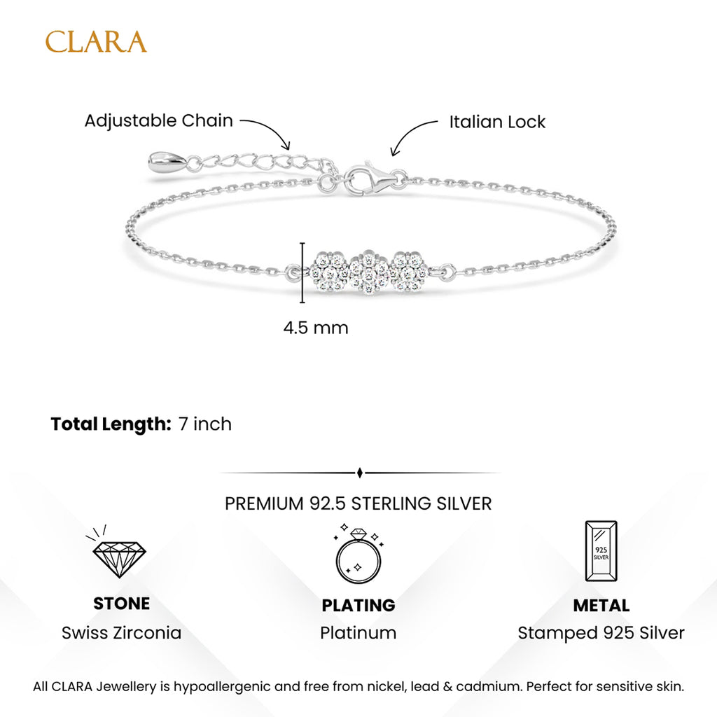 Silver Flower Bracelet