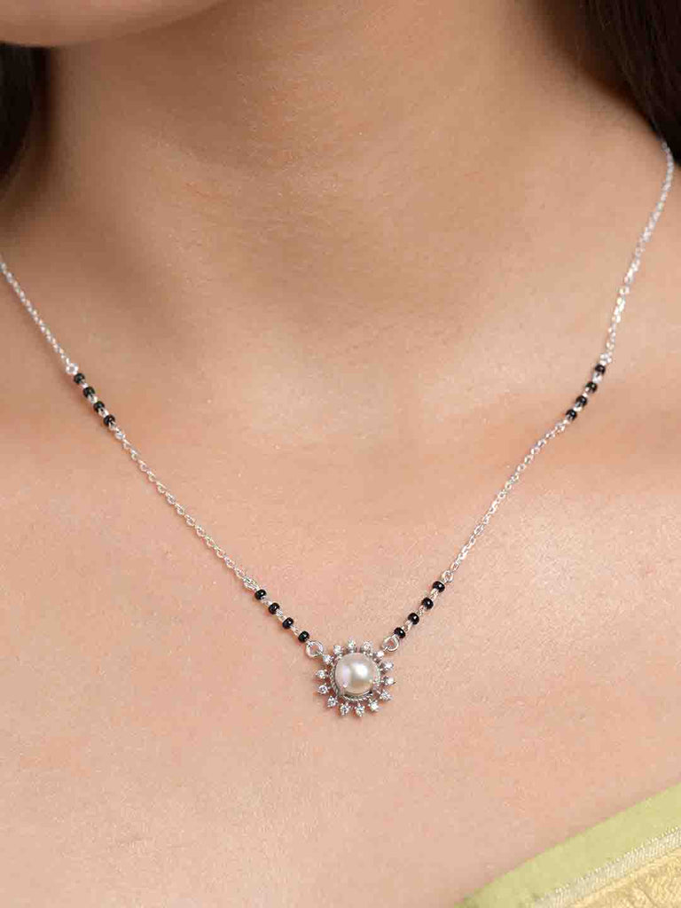Silver Naisha Pearl Mangalsutra
