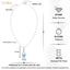 Silver Elda Sky Blue Pendant with Chain