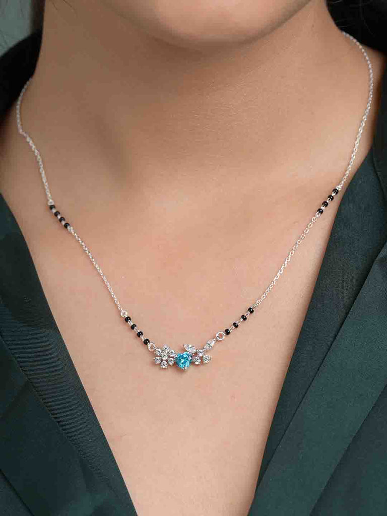 Silver Wamika Heart Solitaire Mangalsutra