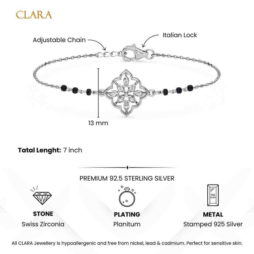 Silver Tashi Mangalsutra Bracelet