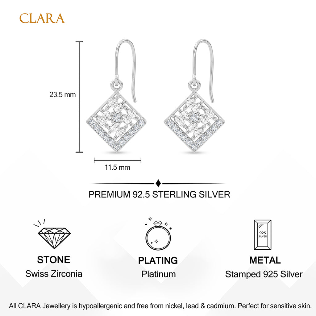 Silver Noemi Drop Earrings