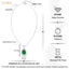 Silver Chiara Green Pendant with Chain