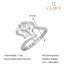 CLARA Pure 925 Sterling Silver Crown Finger Ring with Adjustable Band 