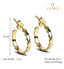 CLARA 925 Sterling Silver Ania Hoop Earring Gold Plated Gift for Women & Girls
