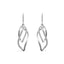 Silver Twisted Long Dangler Earrings