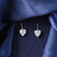 Silver Heart's Desire Solitaire Dangle Drop Earrings