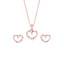 Silver Valentine Heart Jewellery Set 