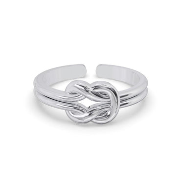 CLARA Pure 925 Sterling Silver Knot Finger Ring 