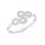CLARA 925 Sterling Silver Infinity Ring 