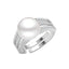 Silver Oriella Real Pearl Size Adjustable Ring