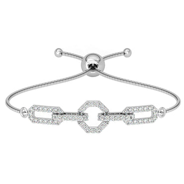CLARA 925 Pure Silver Designer Hand Bracelet