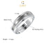 CLARA Pure 925 Sterling Silver Eternity Adjustable Ring Gift for Men and Boys | Partial Matte Finish