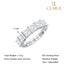 CLARA Pure 925 Sterling Silver Square Eternity Finger Ring with Adjustable Band 