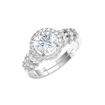 Silver Brisa Solitaire Cocktail Ring