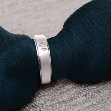 CLARA Pure 925 Sterling Silver Heart Adjustable Ring Gift for Men and Boys