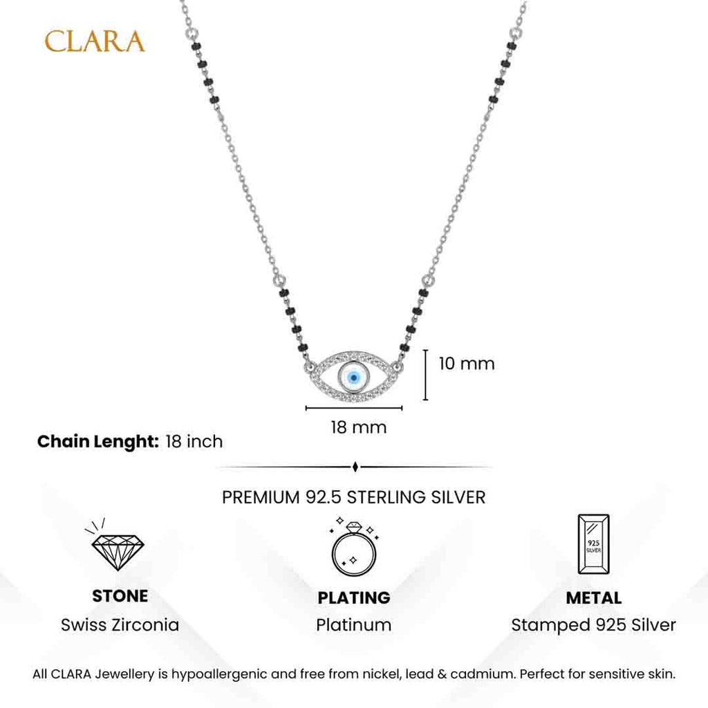 Silver  Evil Eye Mangalsutra