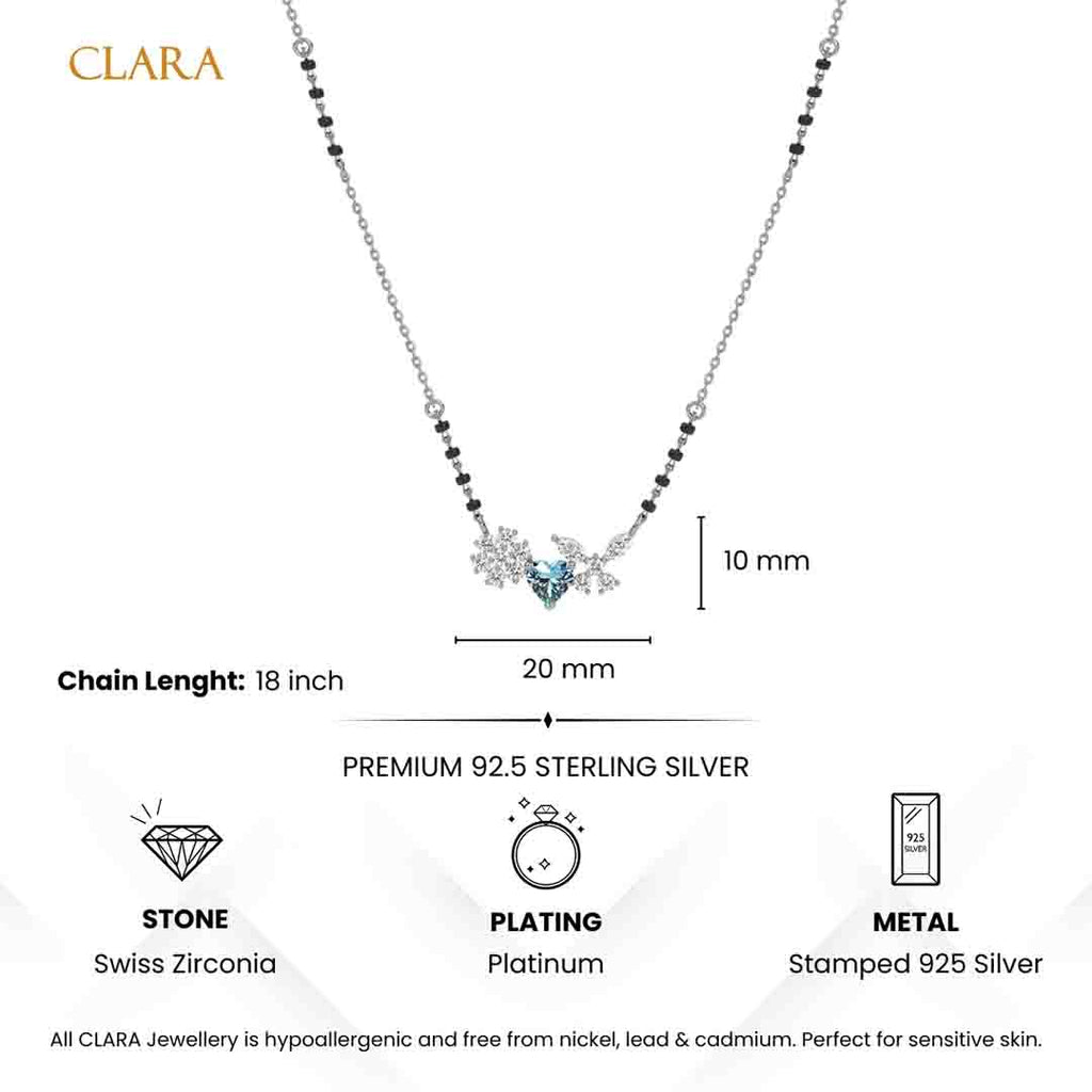Silver Wamika Heart Solitaire Mangalsutra