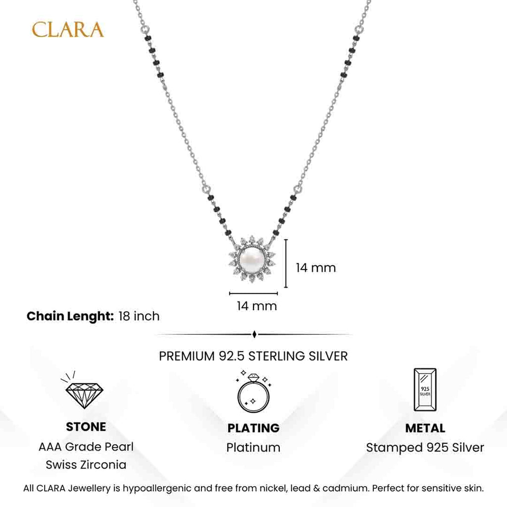 Silver Naisha Pearl Mangalsutra