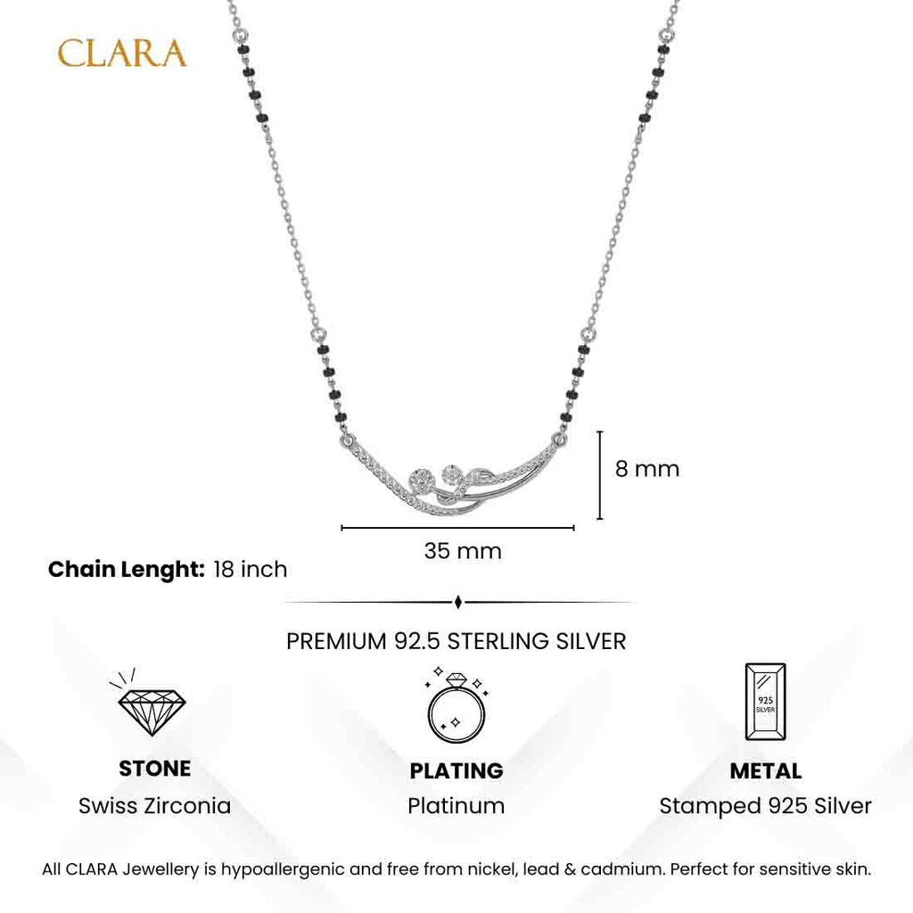 Silver Hridya Mangalsutra