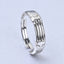 CLARA Real 925 Sterling Silver Designer Band Ring Size Adjustable, Rhodium Plated Gift for Men & Boys