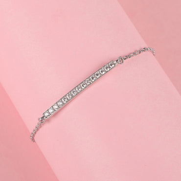 CLARA 925 Sterling Silver Bar Bracelet