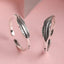 CLARA 925 Sterling Silver Leaf Toe Rings Pair Size Adjustable Gift for Women and Girls