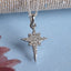 CLARA 925 Sterling Silver Star Jesus Pendant Chain Necklace 