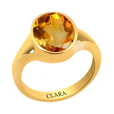 Certified Citrine Sunehla Zoya Panchdhatu Ring 3cts or 3.25ratti