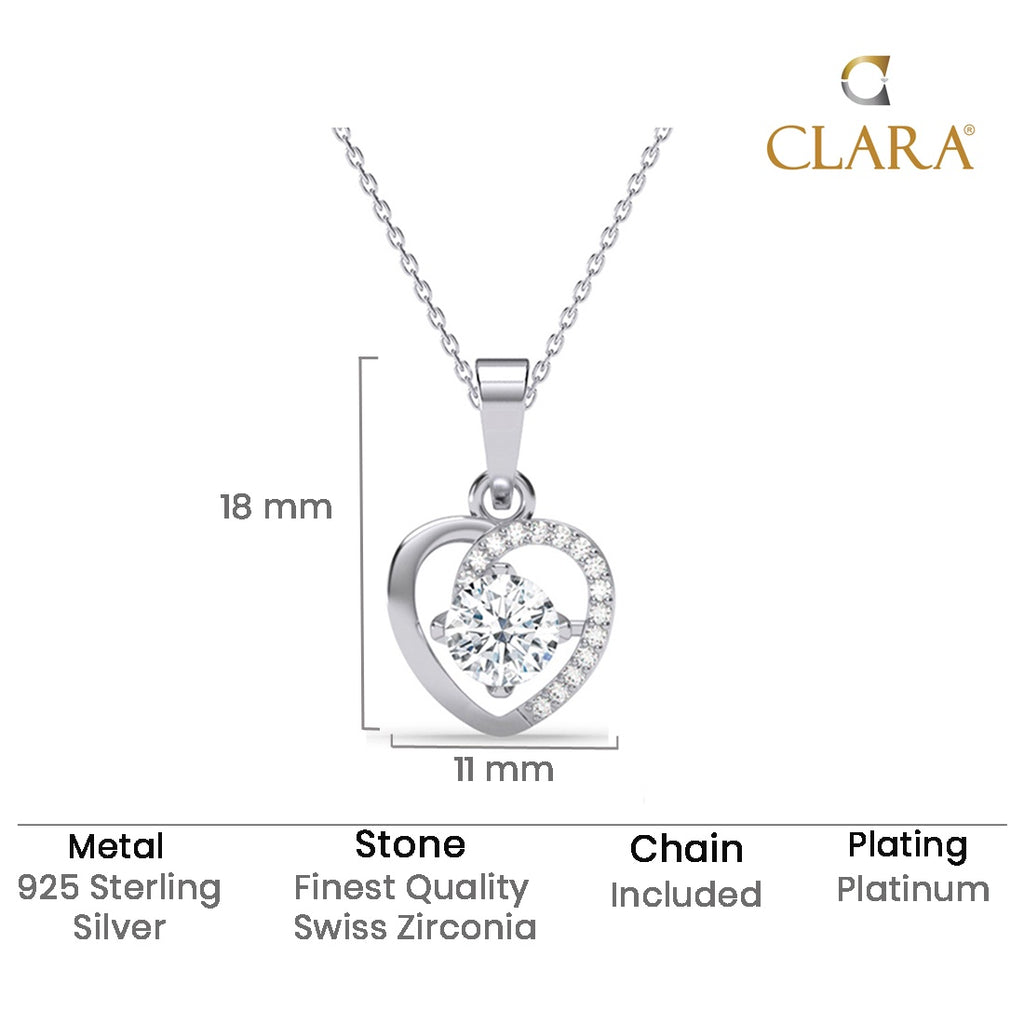 Silver Zola Heart Pendant Chain