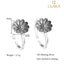 CLARA 925 Sterling Silver Flower Toe Rings Pair 